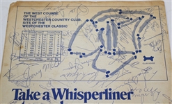 Multi-Signed 1975 Westchester Classic Pairing Sheet JSA ALOA