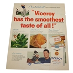 Cary Middlecoff Signed 1957 Viceroy Cigarette Advertisement JSA ALOA