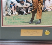Billy Casper Signed Masters Shot Display - Framed JSA ALOA