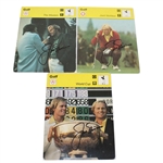 Three Jack Nicklaus Signed Sportscaster Golf Cards JSA ALOA