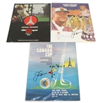 Three Jack Nicklaus Signed Programs From Wins - Byron Nelson Classic, Canada Cup, and Ohio Kings Island Open JSA ALOA