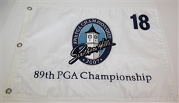 Eight Event and Pin Flags - Various Events - Woods and Mickelson Wins, Multi Signed Flag JSA ALOA