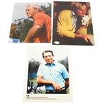 Palmer, Nicklaus, & Player Signed 8x10 Images JSA ALOA