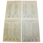 1968 Masters Tournament Thursday, Friday, Saturday, & Sunday Pairing Sheets