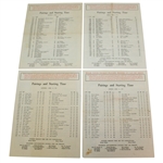 1971 Masters Tournament Thursday, Friday, Saturday, & Sunday Pairing Sheets
