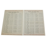1960 Masters Tournament Saturday & Sunday Pairing Sheets