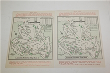1960 Masters Tournament Saturday & Sunday Pairing Sheets