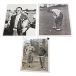 1931 Billy Burke Putting, Burke with Trophy, and Alex Herd Photos