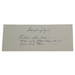 Olin Dutra(D-1983) Vintage Signed Cut with Major Wins Notation JSA ALOA