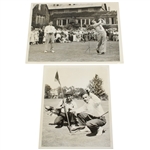 1936 Wire Photos: Zell Eaton After Hole-In-One & Defending Champ Parks Tee-off