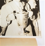 1937 Wire Photos: Ralph Guldahl with Trophy & Photo of Frank Walsh
