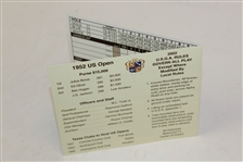 1952 US Open Championship Items - Flag, Scorecard, Booklets, Signed Cut JSA ALOA