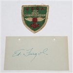 1954 US Open Championship Items - Ticket, Scorecard(Stymie), 8x10, Signed Card JSA ALOA