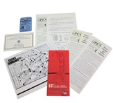 1963 US Open Ticket, Official Scorecard, Photo of Course Layout, Pairings Sheets, USGA Guide, etc