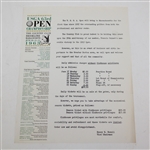 1963 US Open Ticket, Official Scorecard, Photo of Course Layout, Pairings Sheets, USGA Guide, etc
