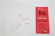 1963 US Open Ticket, Official Scorecard, Photo of Course Layout, Pairings Sheets, USGA Guide, etc