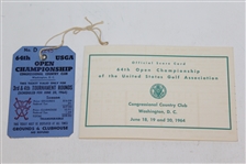 1964 US Open Ticket, Official Scorecard, Fact Sheet, Wire Photo, Signed Card, etc JSA ALOA