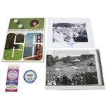 1966 US Open Ticket, Program, Guest Badge, Palmer & Casper Photo, Casper Signed Photo JSA ALOA