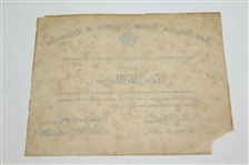 1964 Los Angeles Open Tournament Committee Certificate to Tom McMahon - McMahon Collection