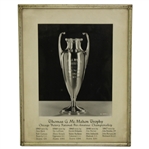 Chicago Victory National Pro-Am Championship Thomas G. McMahon Trophy Photo - Framed - McMahon Collection