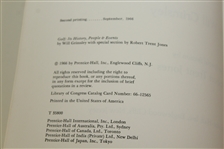 1966 'Golf: Its History, People and Events' Signed by Grimsley to Tom McMahon JSA ALOA - McMahon Collection