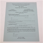 1942 Hale America National Open Golf Tournament Player Application Pamphlet - McMahon Collection