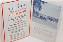 1942 Hale America National Open Golf Tournament Tickets Pamphlet - McMahon Collection