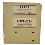1942 Hale America National Open Golf Tournament Employee & Press Parking Passes - McMahon Collection