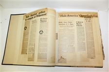 1942 Hale America National Open Golf Tournament Tom McMahon Newspaper Scrapbook - McMahon Collection