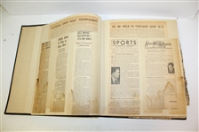 1942 Hale America National Open Golf Tournament Tom McMahon Newspaper Scrapbook - McMahon Collection