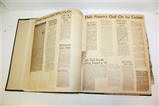 1942 Hale America National Open Golf Tournament Tom McMahon Newspaper Scrapbook - McMahon Collection