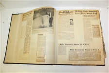 1942 Hale America National Open Golf Tournament Tom McMahon Newspaper Scrapbook - McMahon Collection