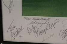 Linda Roberts Artist Proof Jerry Ford Inv. Poster Signed by 31 From Field - Framed JSA ALOA - Barrett Collection