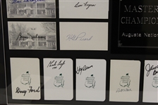  Framed Complete Run Of Masters Champs Autographs 1934-2014 (no Harmon) -MUST SEE! - Framed