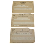 Three Congratulatory Telegrams to Henry Cotton for Shooting 65 in 1953 Dunlop 2nd Rd