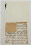 Circa 1945 Original Ink & Pen Drawing with Newspaper 'Golf Facts Not Theories' Used In - Alex Morrison