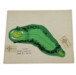 Original Quache Drawing of Par 4 16th Hole Ojai, Ca.