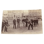 Black and White Photo of Golfers & Caddies at North Berwick Circa 1895