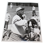 1970 Original Photo Signed Willie Mays Golfing Black and White 8x10 JSA ALOA