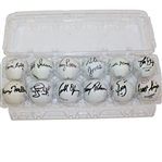 Twelve US Open Champion Signed Golf Balls - Bolt, Miller, Jones and More JSA ALOA
