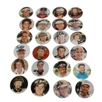 Twenty Four Signed LPGA Player Buttons JSA ALOA