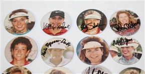 Twenty Four Signed LPGA Player Buttons JSA ALOA