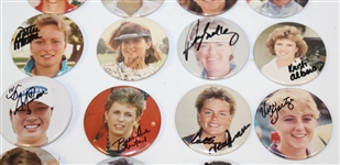 Twenty Four Signed LPGA Player Buttons JSA ALOA