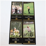 Sixteen Signed Masters Grand Slam Ventures Cards - Including 1942 Nelson JSA ALOA