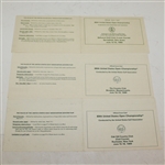 Thirteen Official US Open Scorecards - 1980, 1988-1999