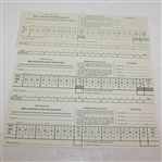 Thirteen Official US Open Scorecards - 1980, 1988-1999