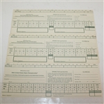 Thirteen Official US Open Scorecards - 1980, 1988-1999