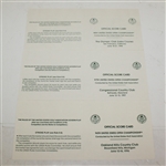 Thirteen Official US Open Scorecards - 1980, 1988-1999