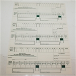 Thirteen Official US Open Scorecards - 1980, 1988-1999
