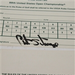 Four Official US Open Scorecards Signed by Champions Irwin, Strange, Els, Kite JSA ALOA